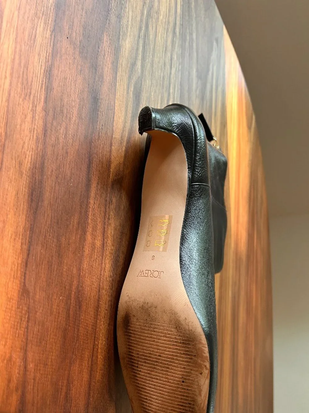 J.Crew Black Leather Pointed Toe Ankle Boots Size 8